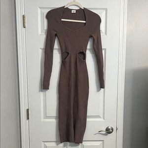 Abercrombie & Fitch Brown Midi Dress